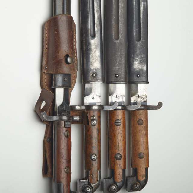 Four Swedish 1914 Pattern Carbine Bayonets, early 20th century