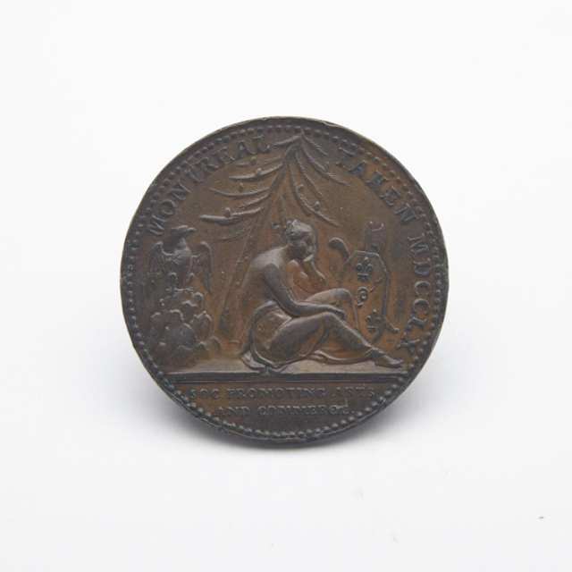 Montreal Taken, Conquest of Canada Completed Copper Medal, 1760