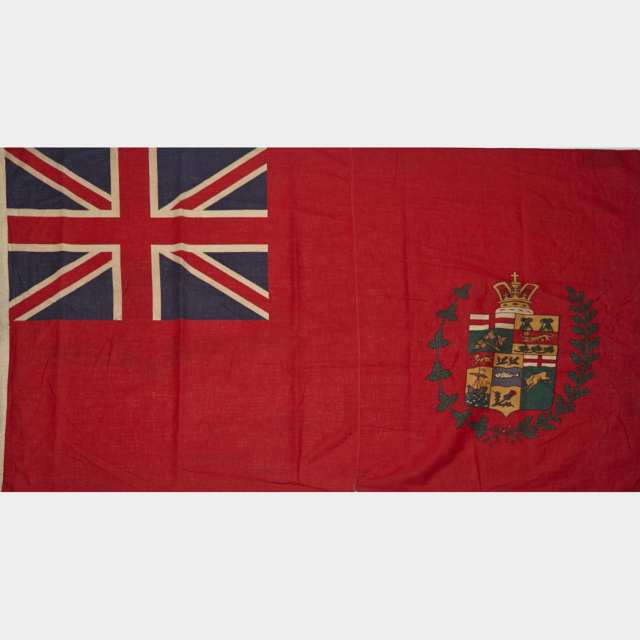 Two Linen Canadian Flags, circa 1870