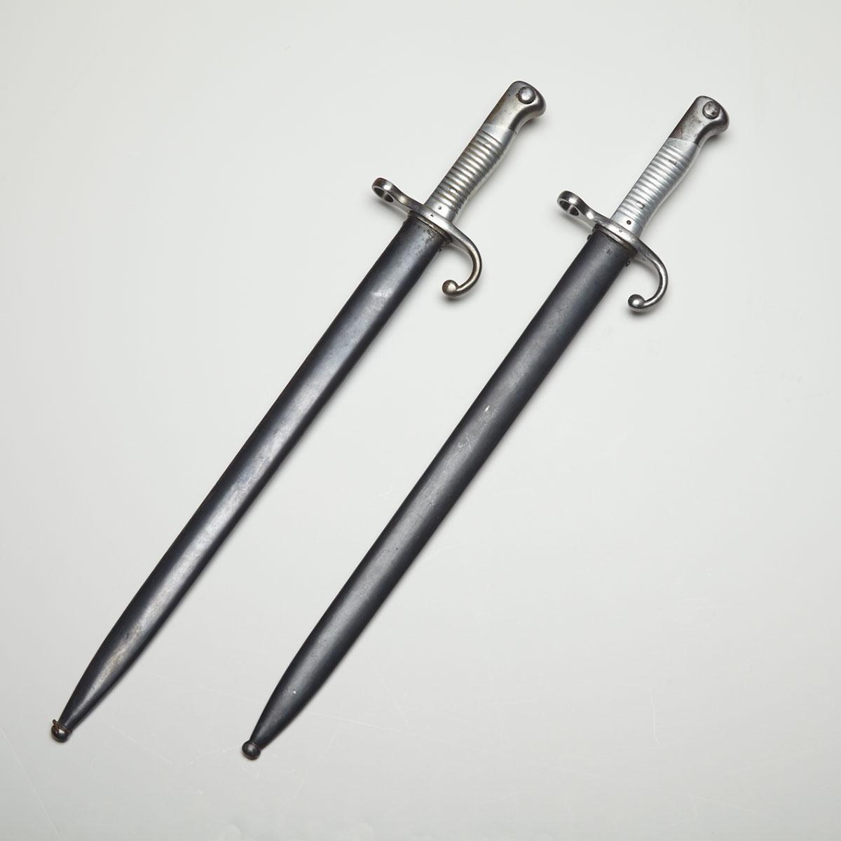 Two Argentine Model 1891 Mauser Sword Bayonets, early 20th century
