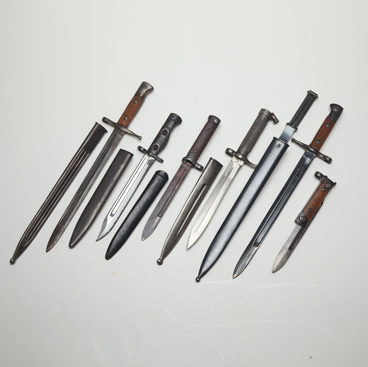 Miscellaneous Group of  Six Bayonets, 20th century