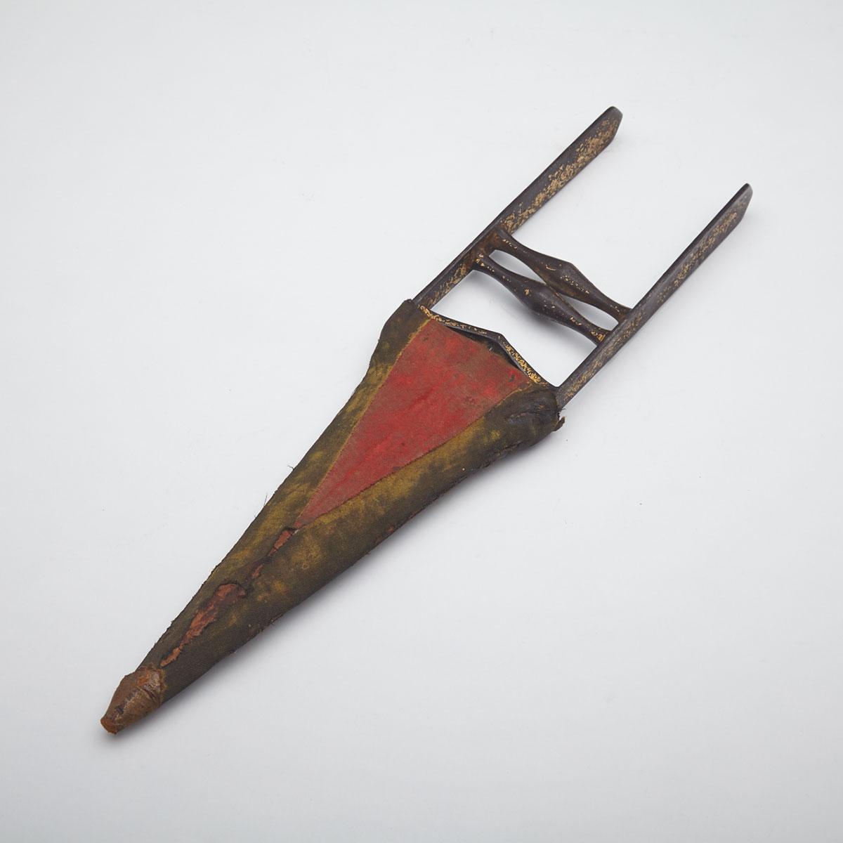 Indian Gold Damascened Katar Push Dagger, 18th century