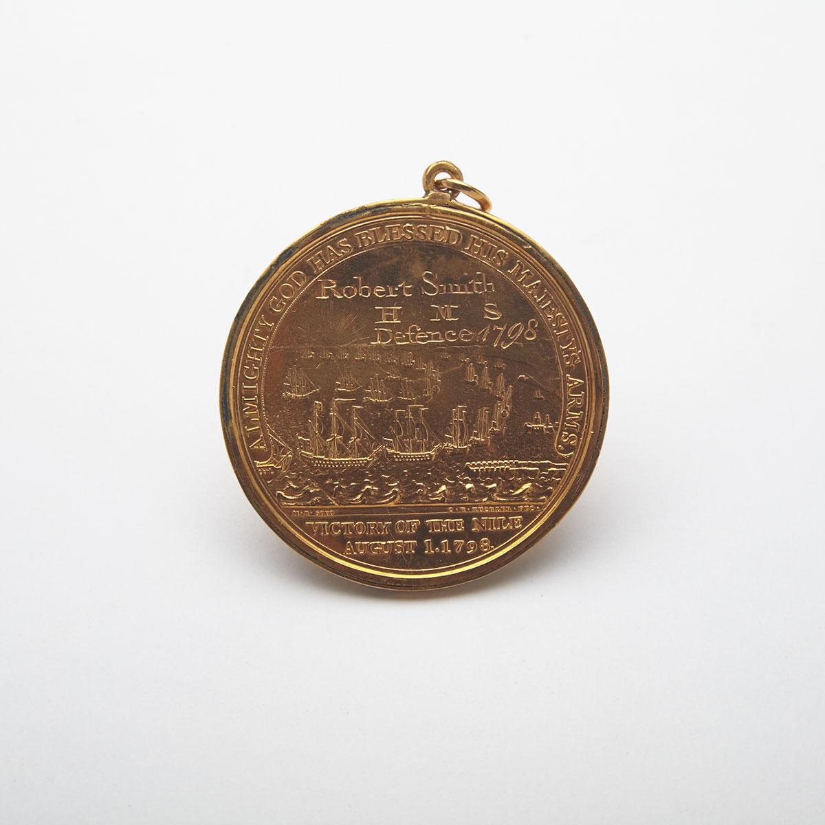 Named Alexander Davison’s Victory of the NIle Gilt Bronze Medal, 1798