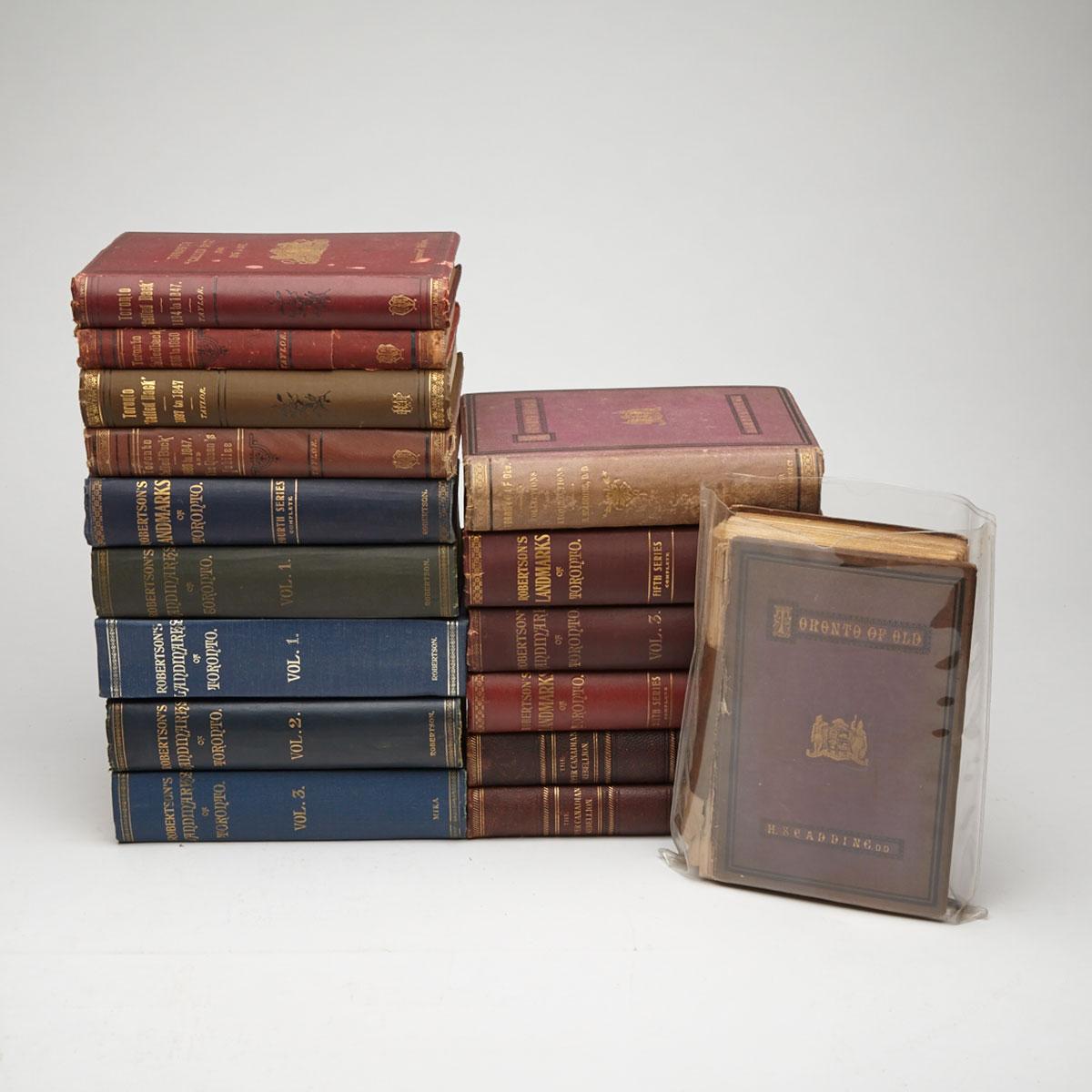 Sixteen 19th and Early 20th Century Volumes on Toronto