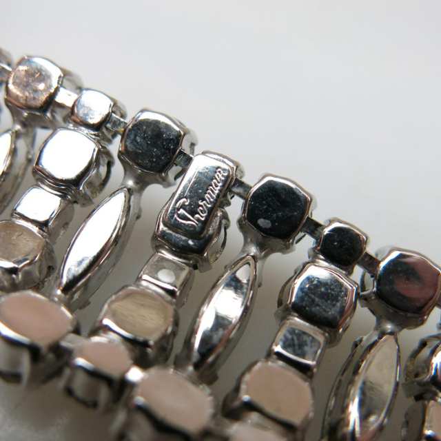 Sherman Silver Tone Metal Strap Bracelet