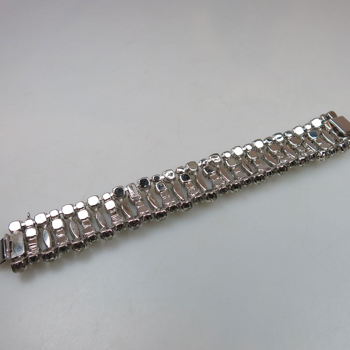 Sherman Silver Tone Metal Strap Bracelet