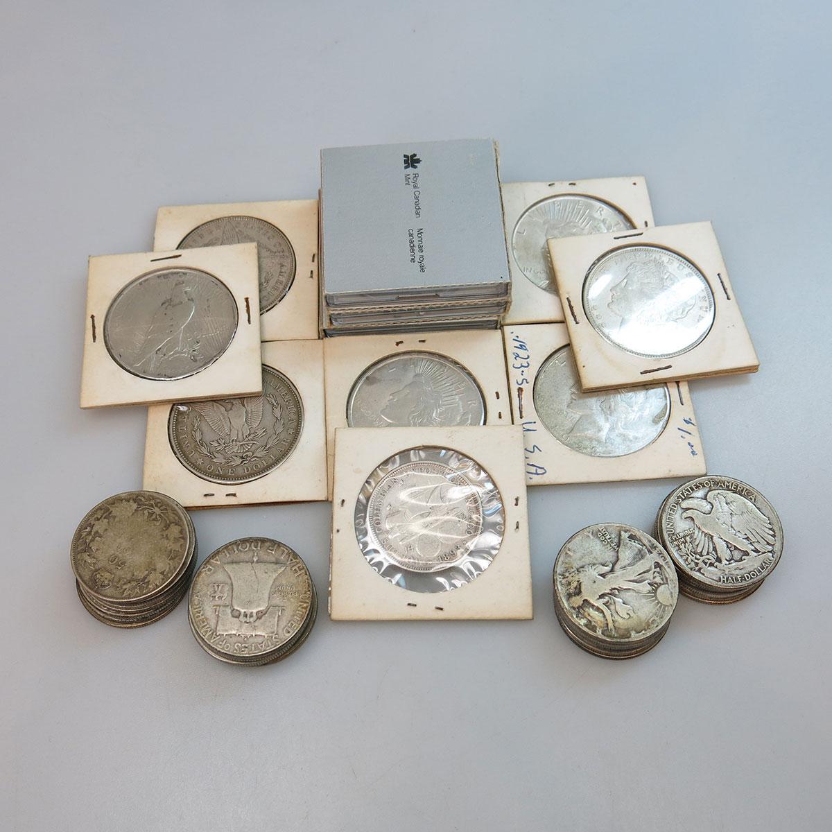 Quantity Of Canadian And American Silver Coins