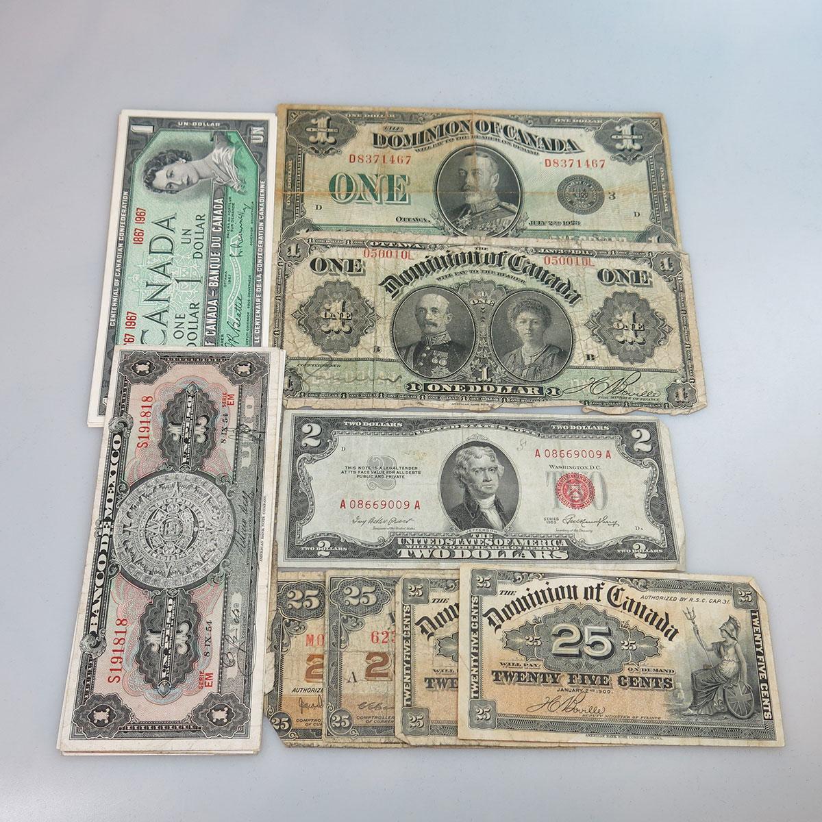 Small Quantity Of Various Bank Notes