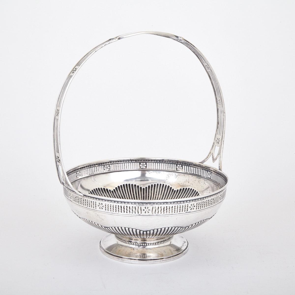 German Silver Circular Basket, Wilhelm Binder, Schwäbisch Gmünd, early 20th century