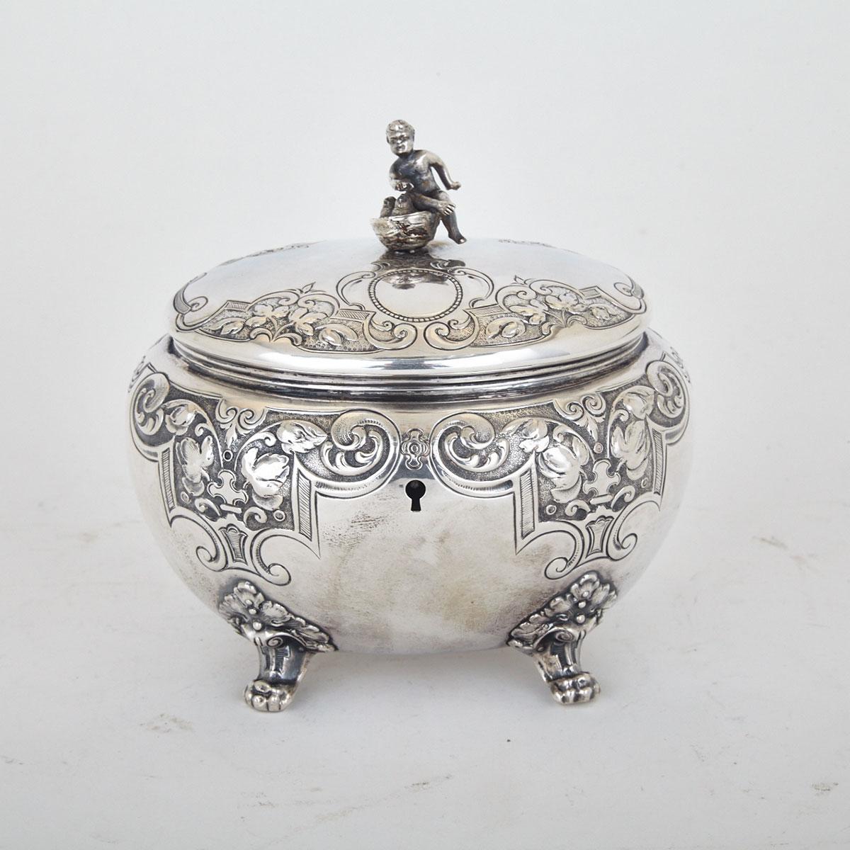Austro-Hungarian Silver Sugar Box, Vienna, late 19th century