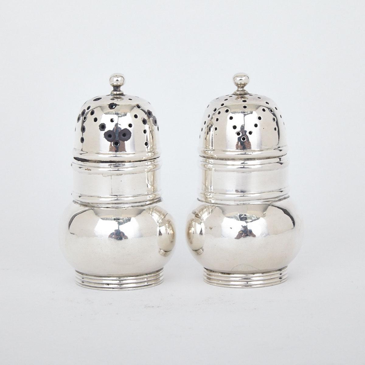 Pair of Victorian Silver Salt and Pepper Shakers, Pairpoint Bros., London, 1881
