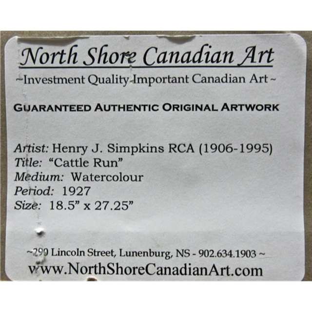 HENRY JOHN SIMPKINS (CANADIAN, 1906-1995)  
