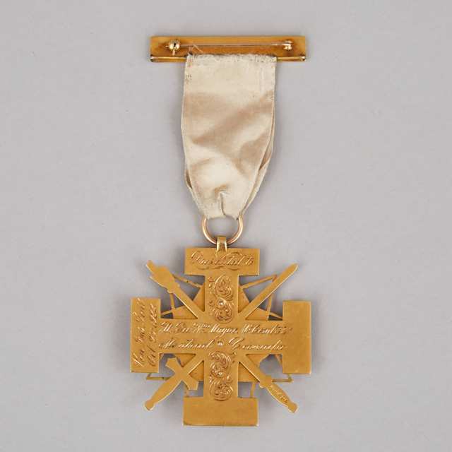 Masonic Enamelled Gold 33rd Degree Scottish Rite Medal, 1922