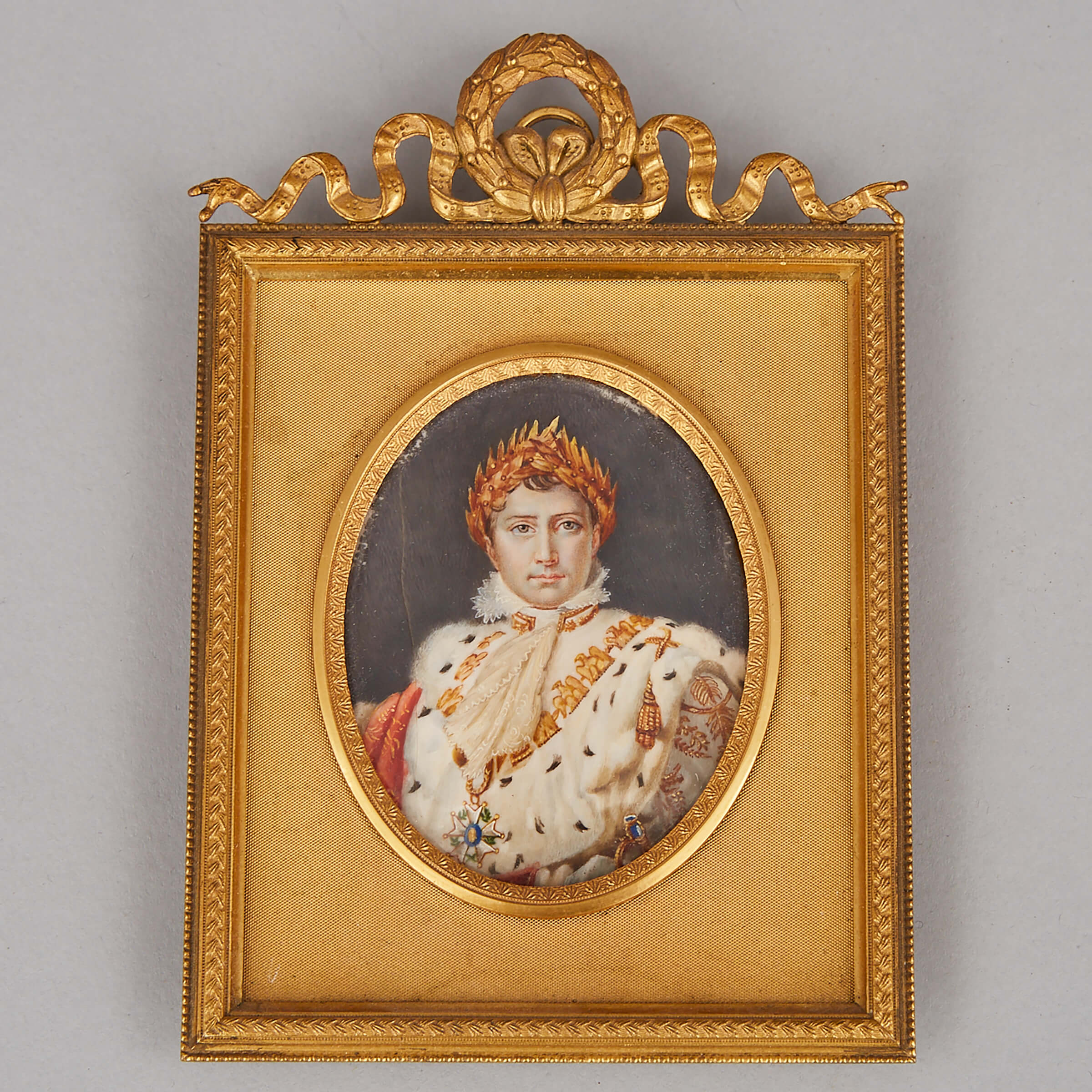 Portrait Miniature on Ivory of Napoleon I as Emperor of the French, late 19th century
