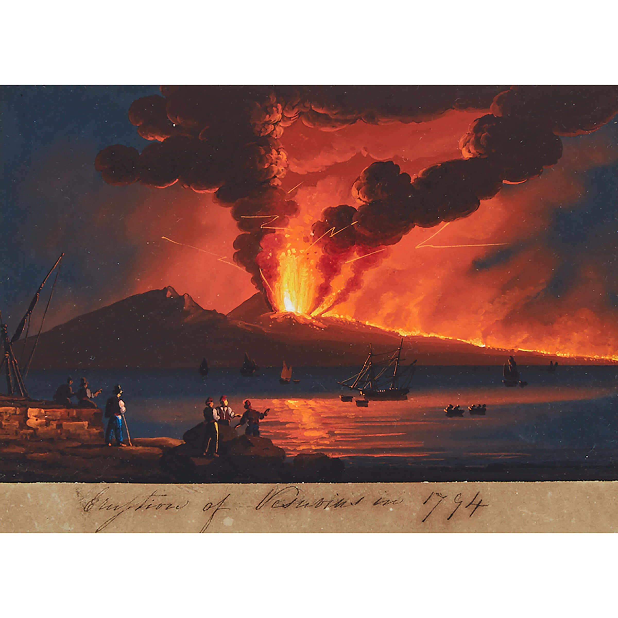 Neapolitan School Night View of the ‘Eruption of Vesuvius in 1794’