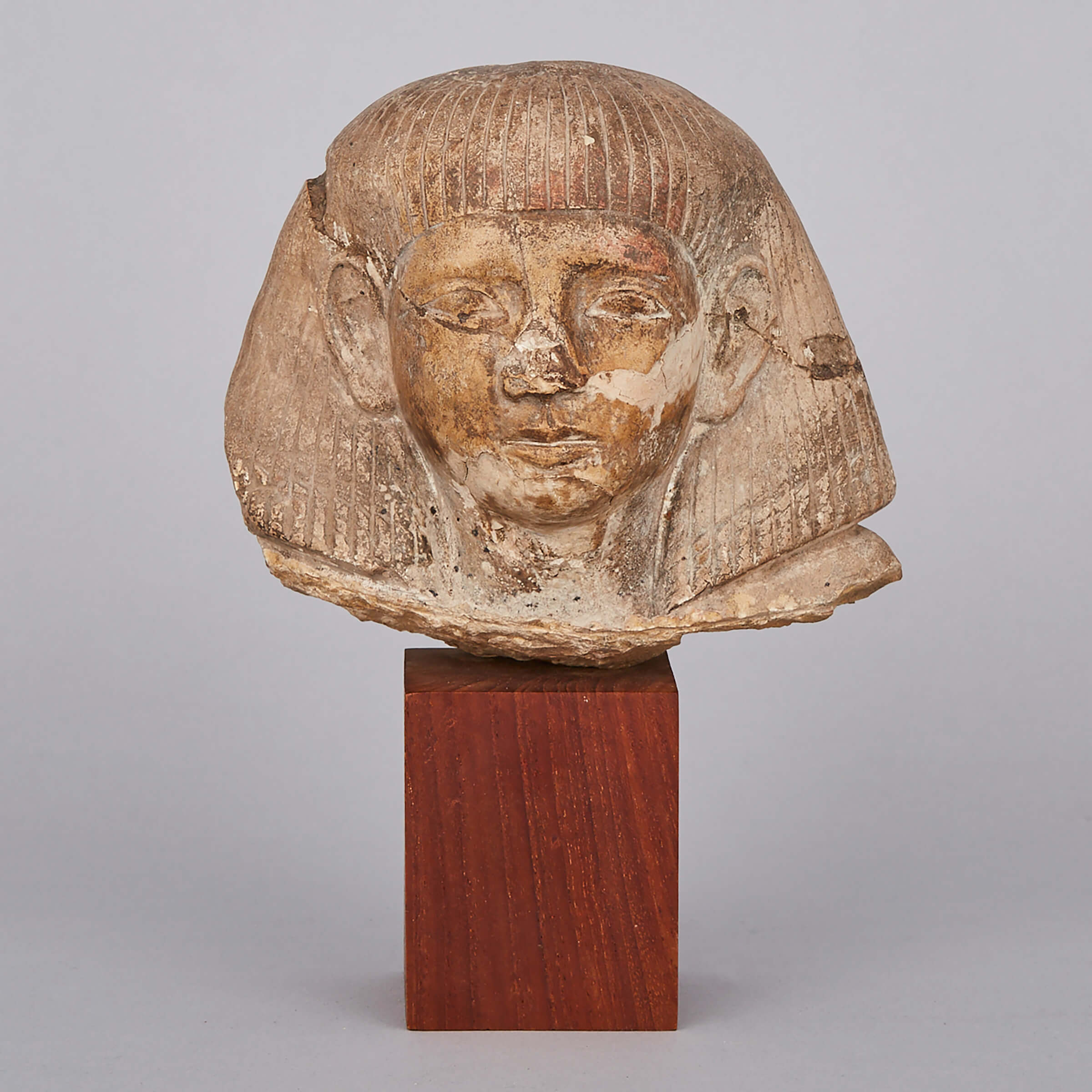 Egyptian Tomb Figure of Head of Amset, Middle Kingdom, 2040 - 1783 BC