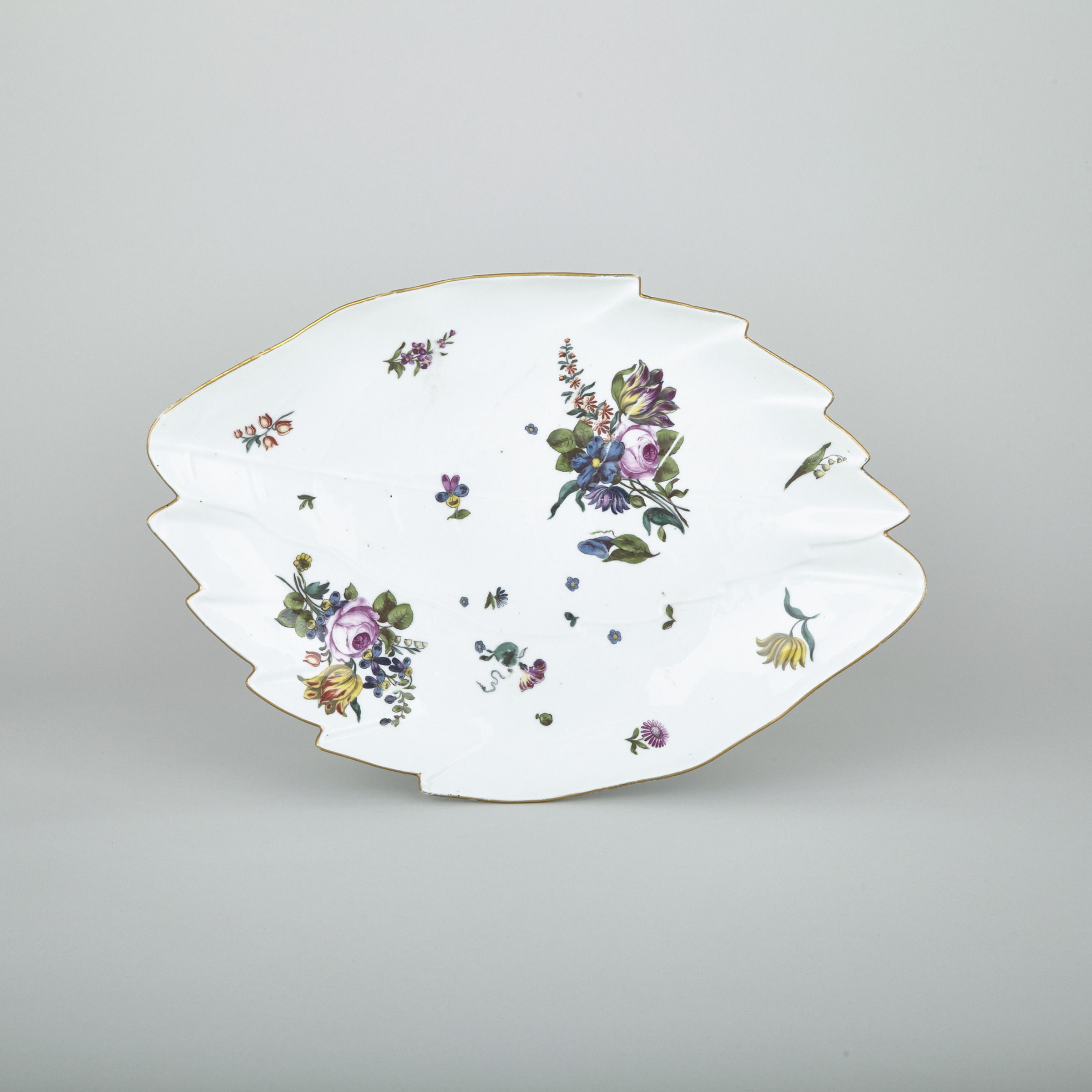 Meissen Oval Leaf Dish, c.1750