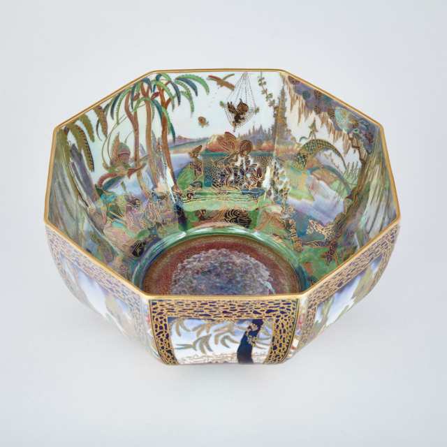 Wedgwood Fairyland Lustre Octagonal Bowl, Daisy Makeig-Jones, c.1920
