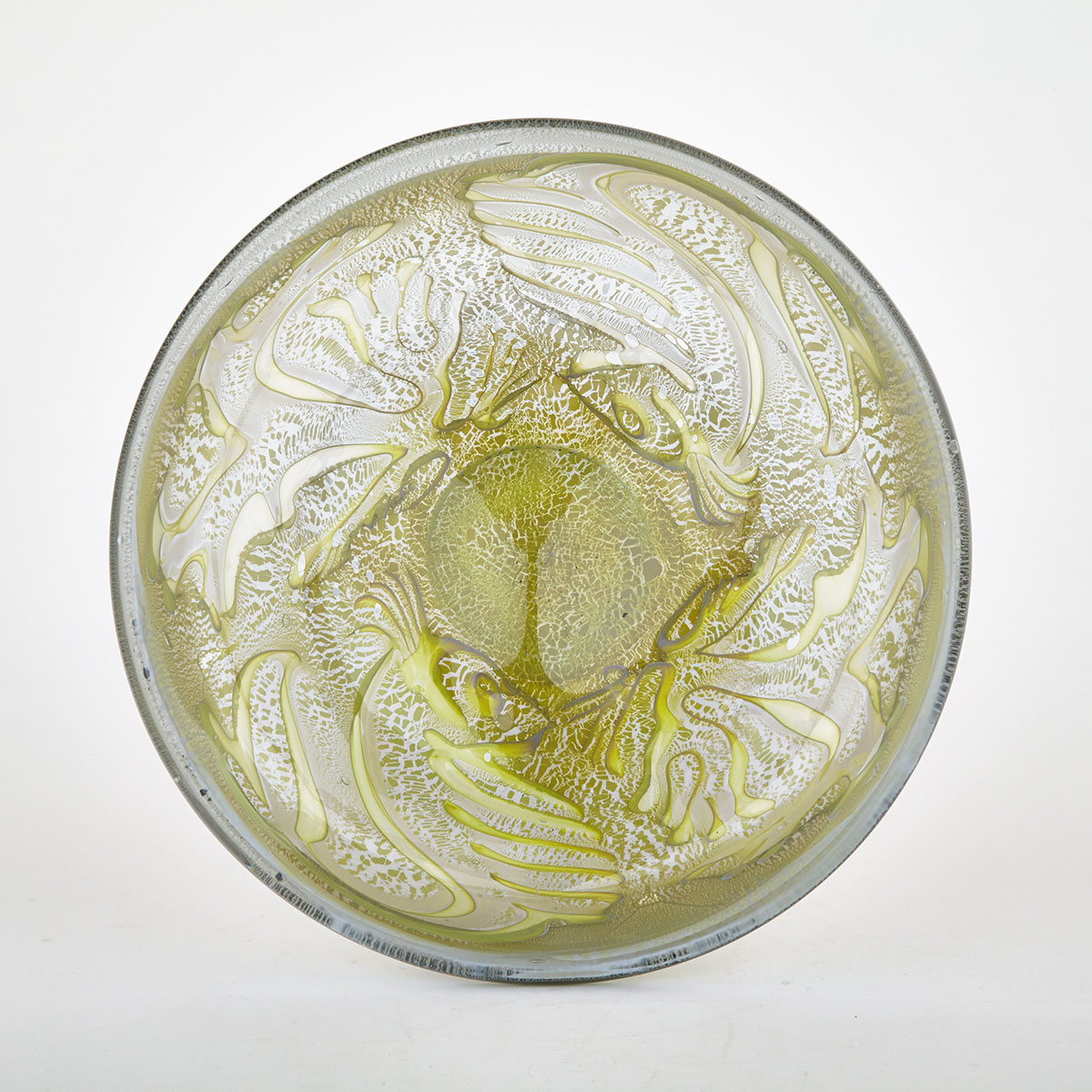 Leerdam ‘Unica’ Glass Shallow Bowl,  Andries Dirk Copier, 1946
