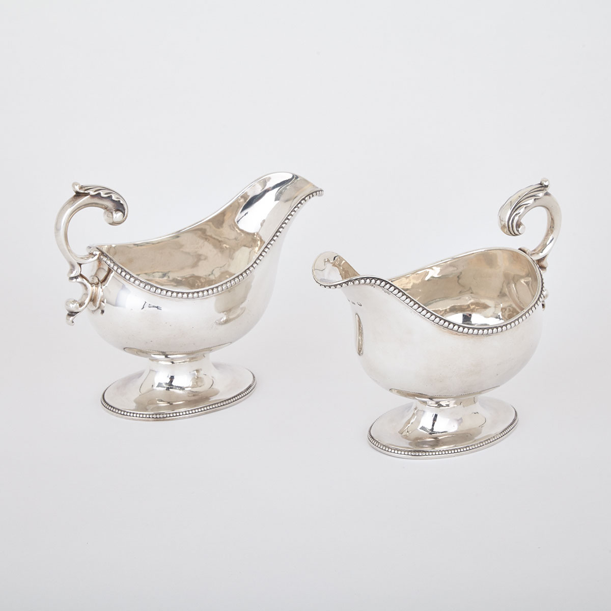 Pair of George III Silver Sauce Boats, London, 1800