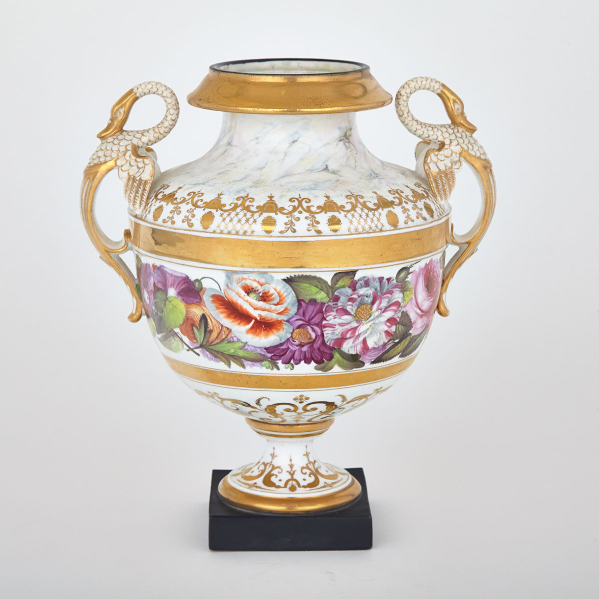 English Porcelain Two-Handled Vase, c.1820