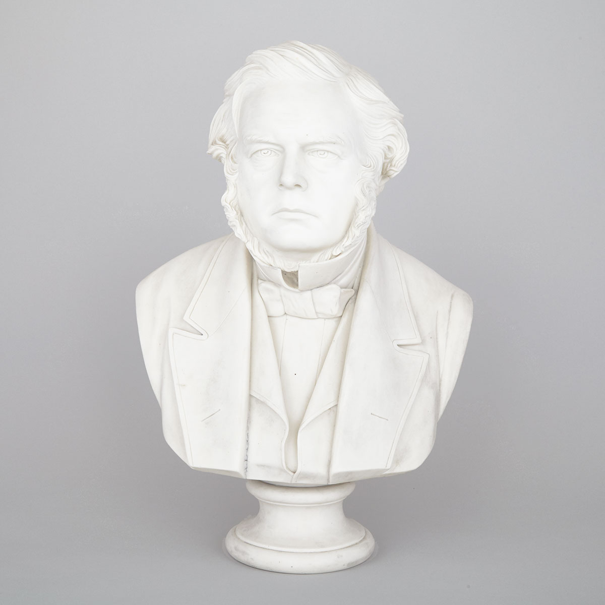 Robinson & Leadbeater Parian Bust of Rt. Hon. John Bright, M.P., after Wyon, 19th century
