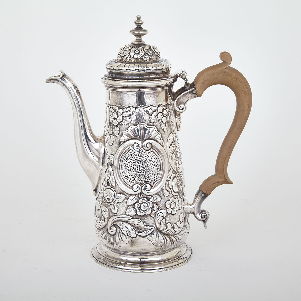 George II Silver Coffee Pot, William Williams I, London, 1744