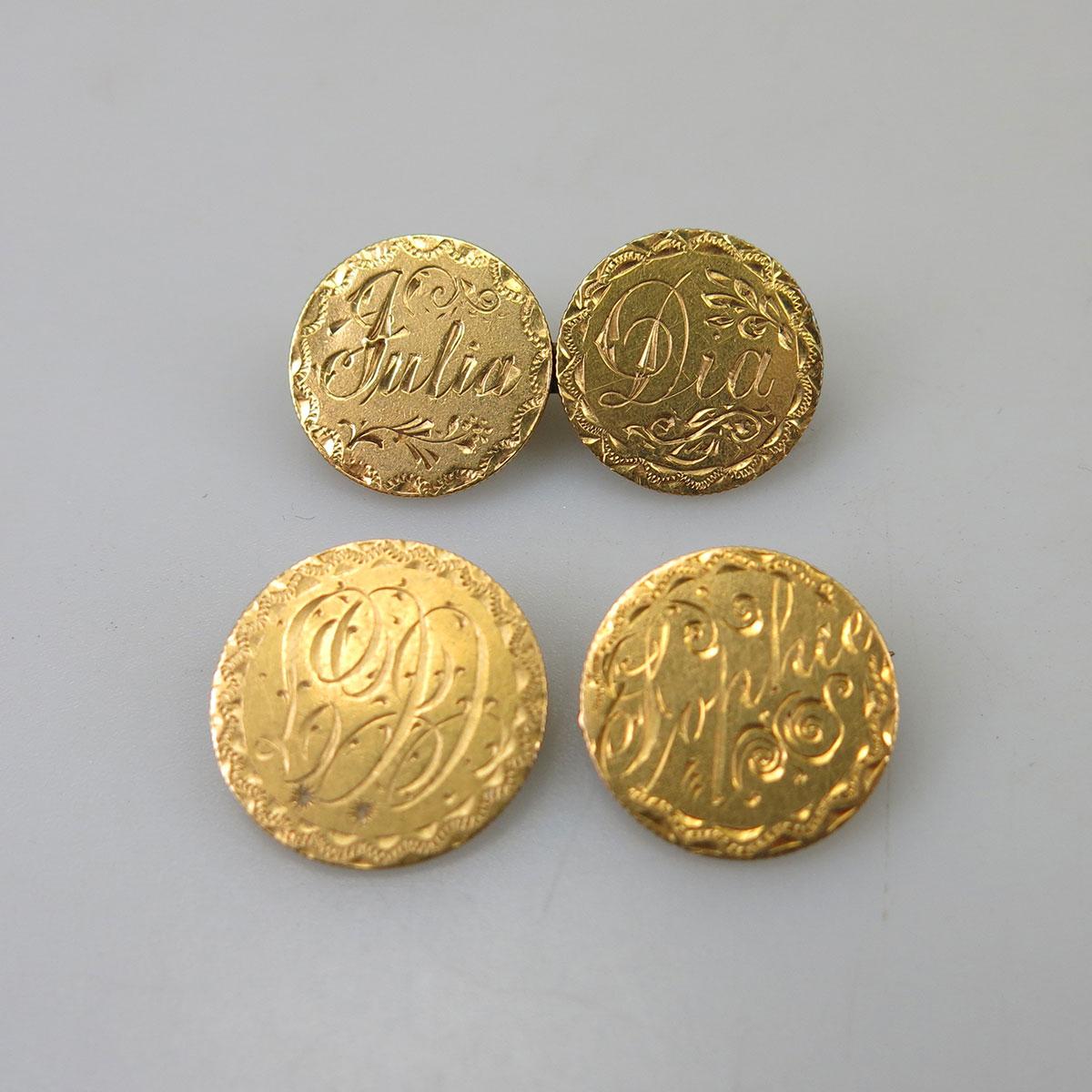 4 Small Gold Coins