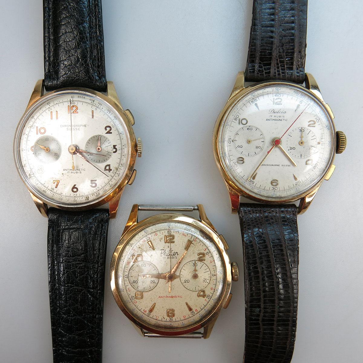 3 Swiss Wristwatches With Chronometers