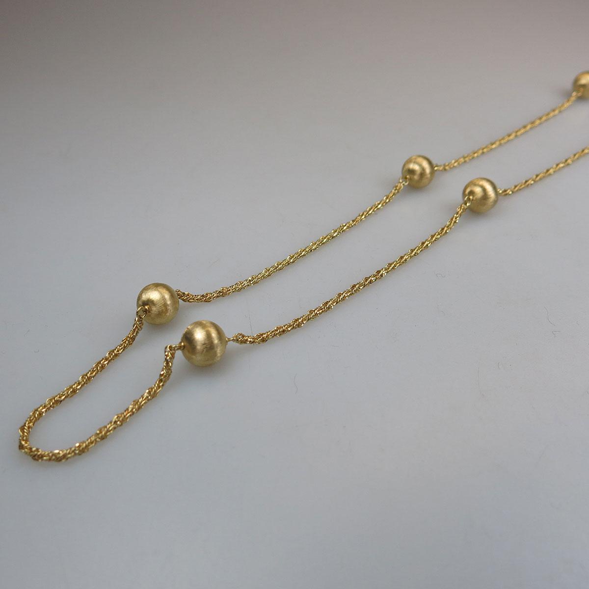 14k Yellow Gold Endless Braided Chain