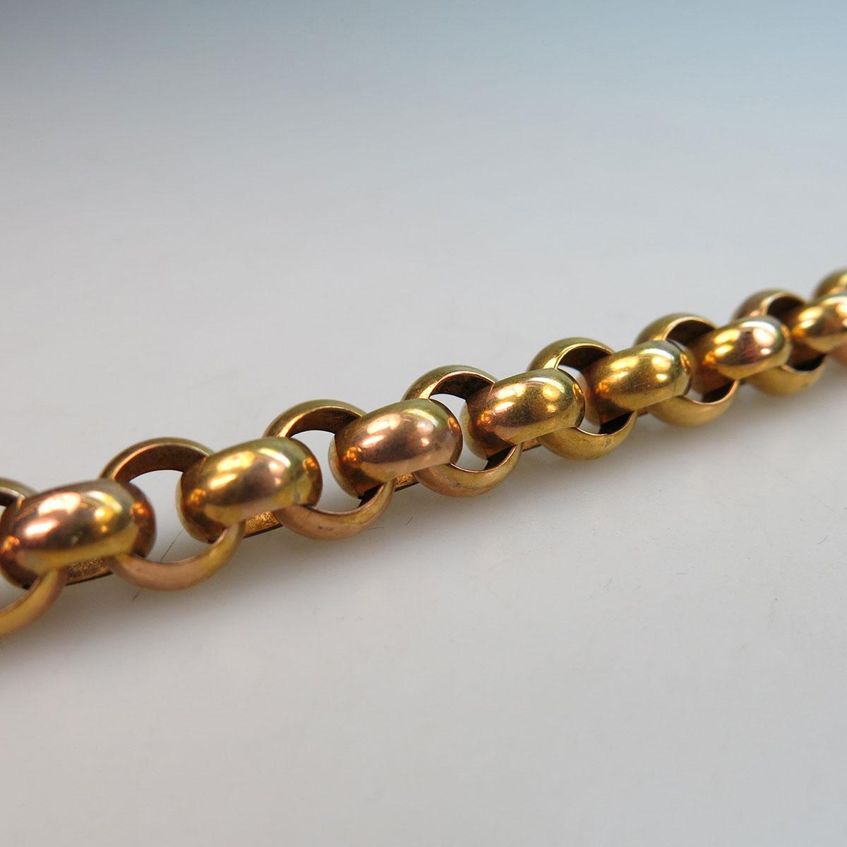 14k Yellow Gold Circular Link Bracelet
