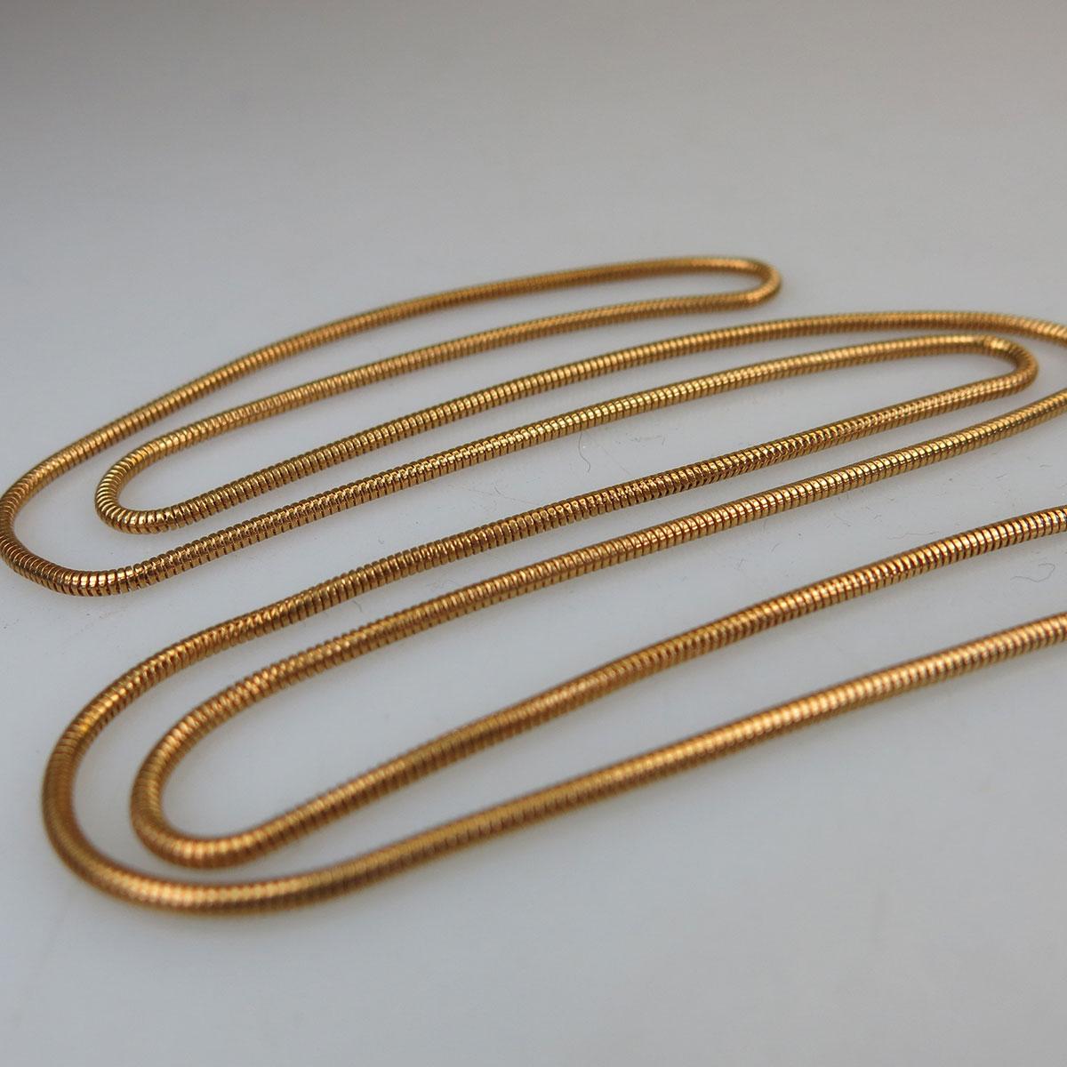 18k Yellow Gold Serpentine Chain