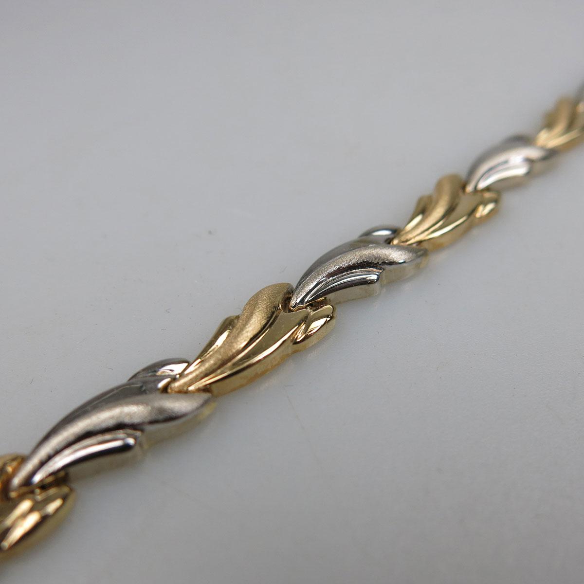 Beverly Hills Gold 14k Yellow And White Gold Bracelet