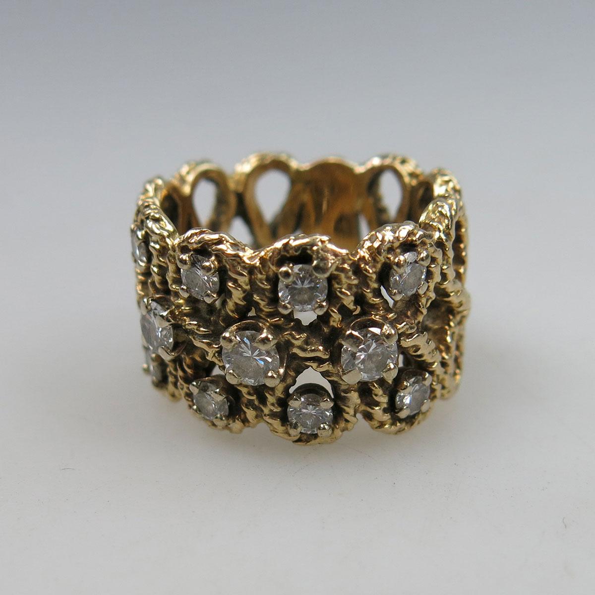 14k Yellow Gold Open Work Ring
