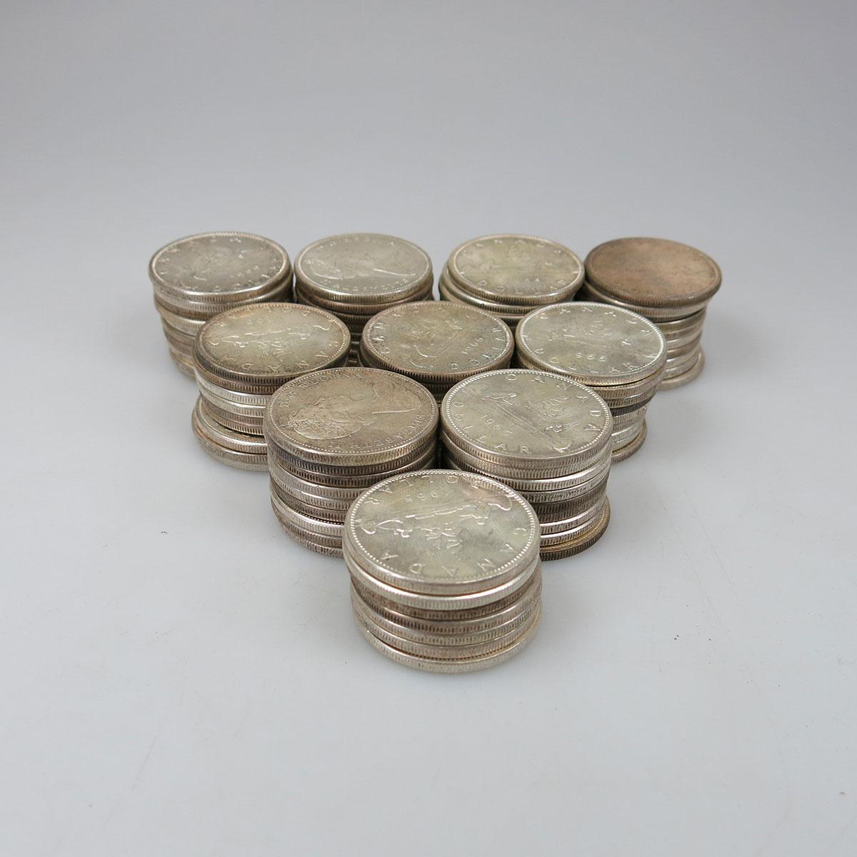 92 Canadian Silver Dollars