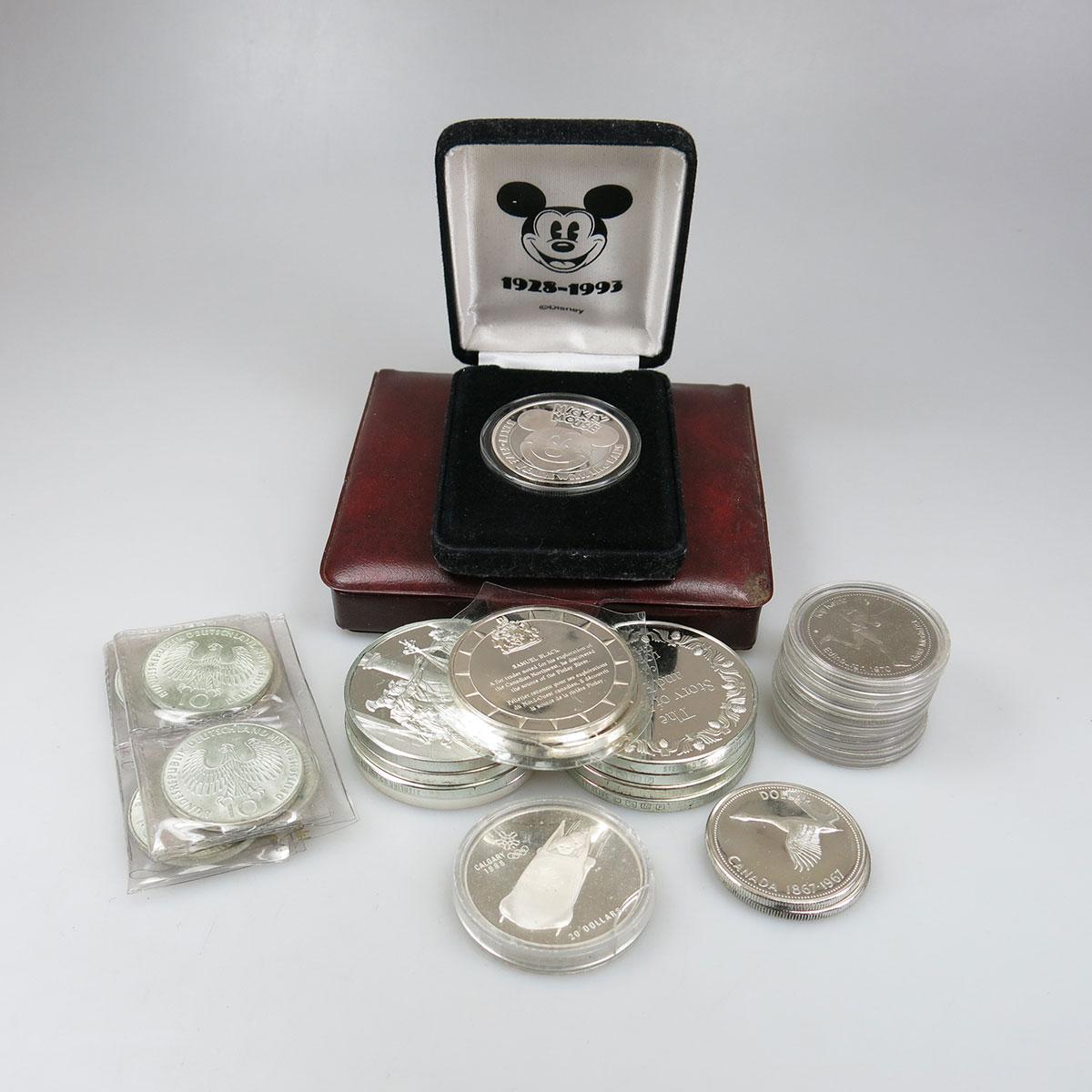 Various Silver And Metal Coins And Medallions