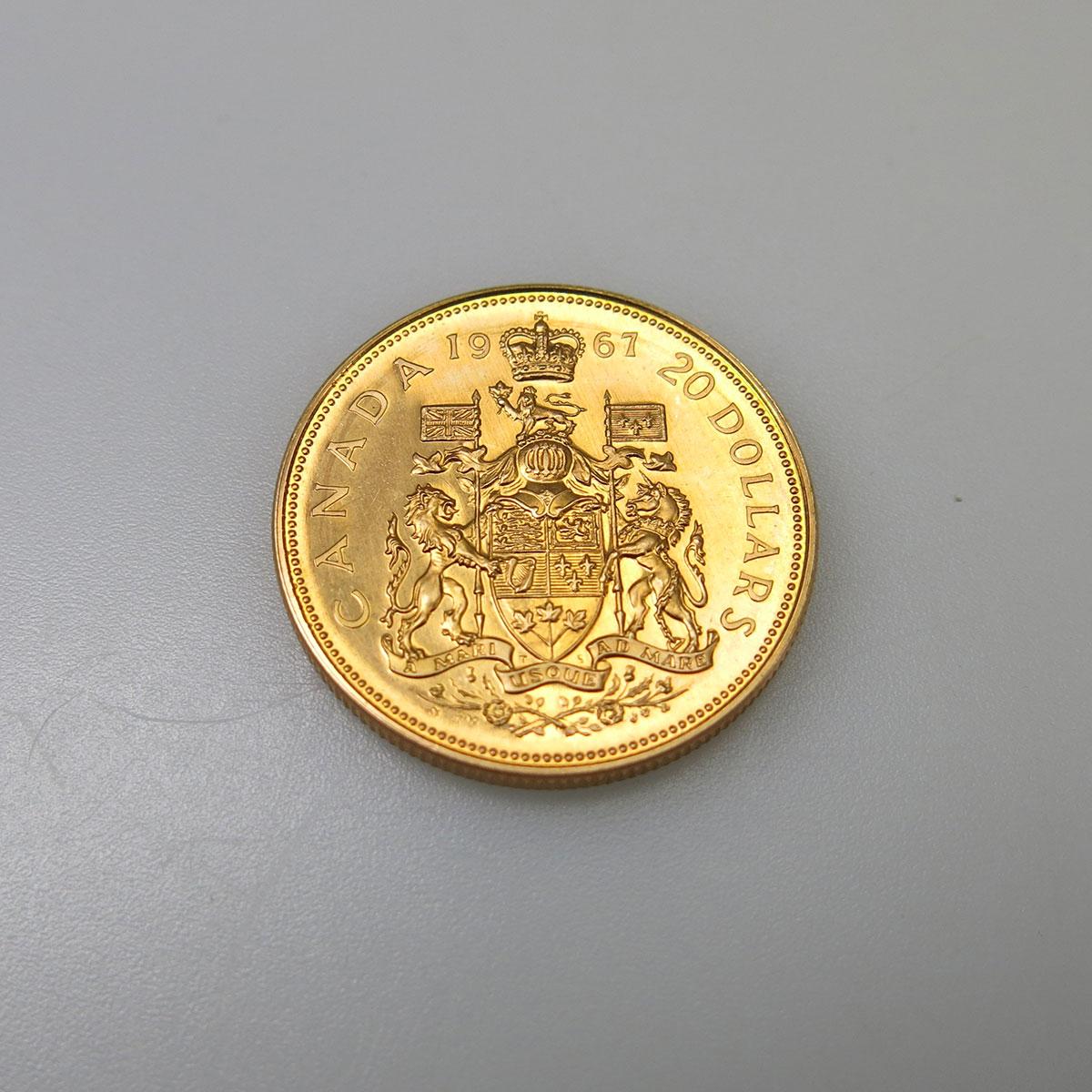 Canadian 1967 $20 Gold Coin
