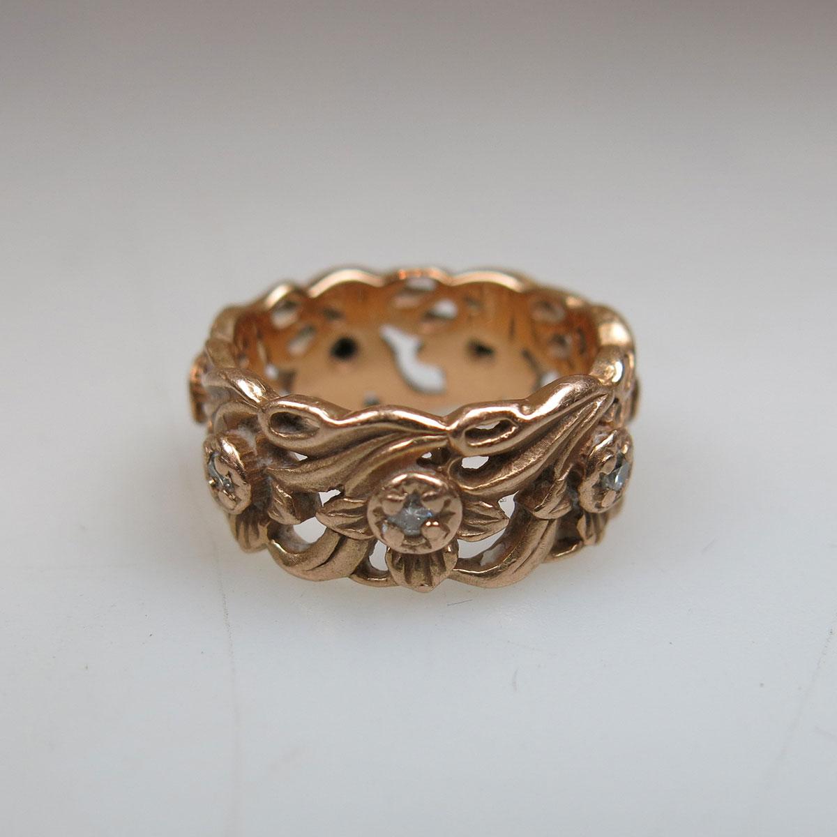 14k Yellow Gold Pierced And Sculpted Band