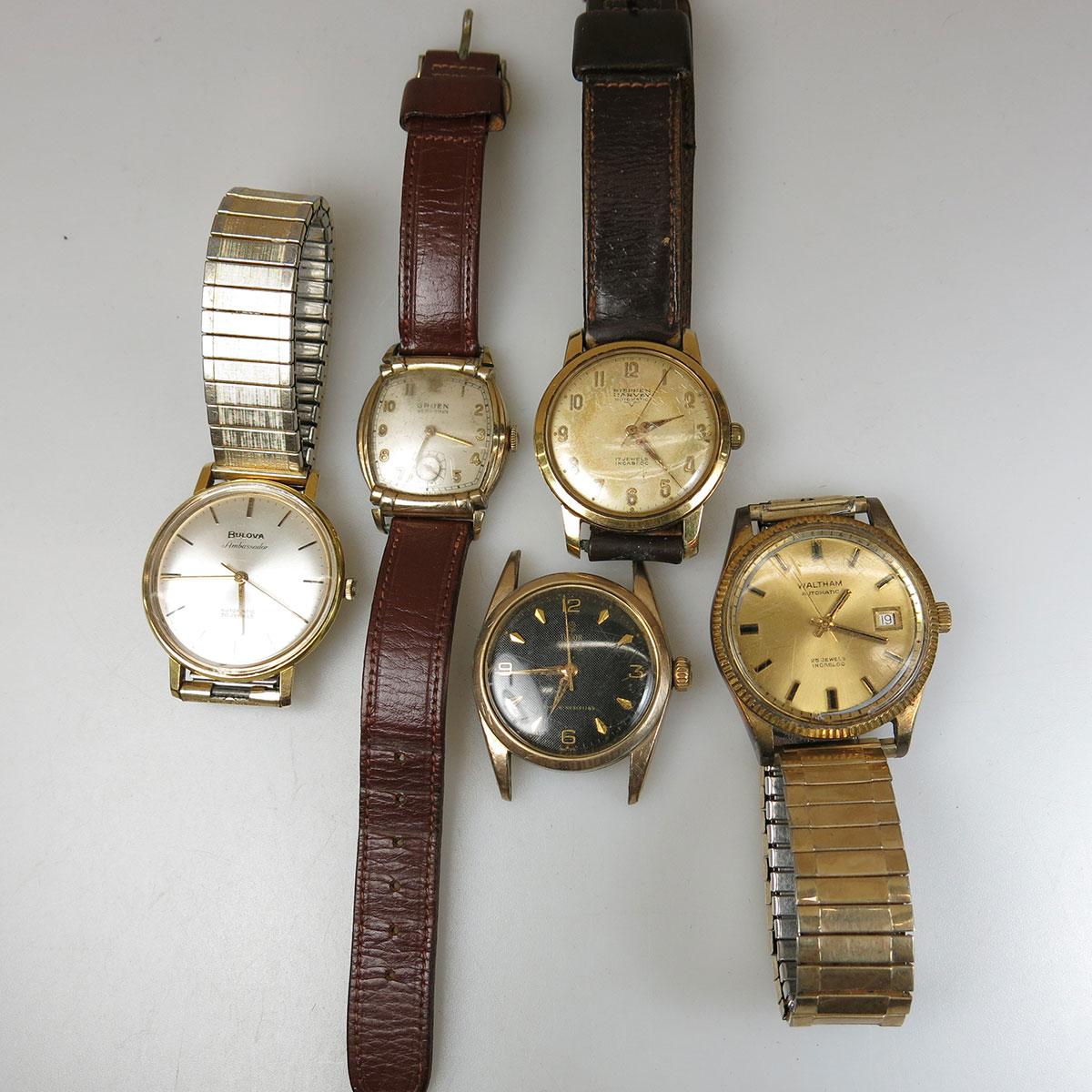 5 Various Men’s Wristwatches
