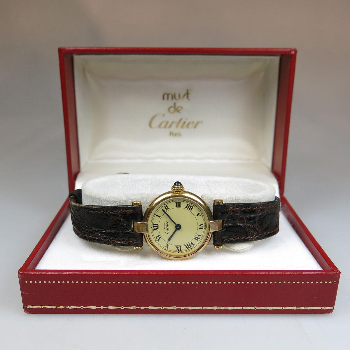 Lady’s Must De Cartier Vermeil Wristwatch