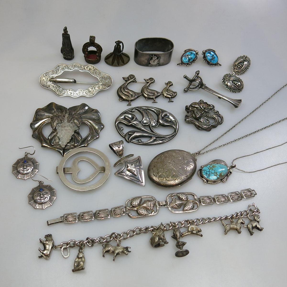 Quantity Of Silver And Silver-Plated Jewellery 