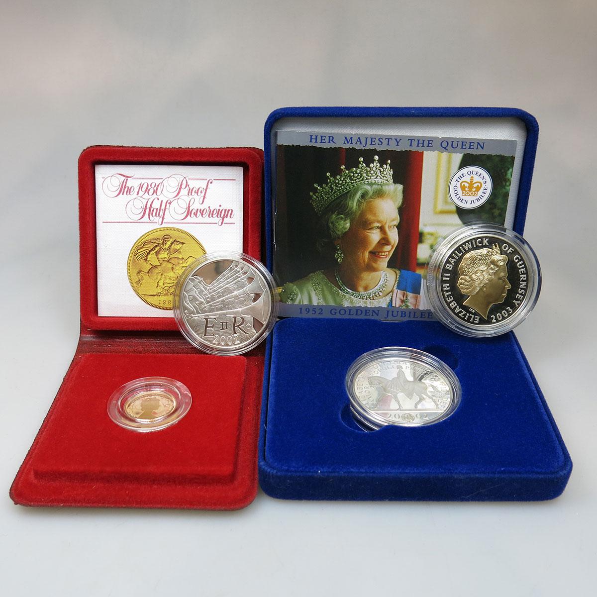 3 British Silver Commemorative Coins