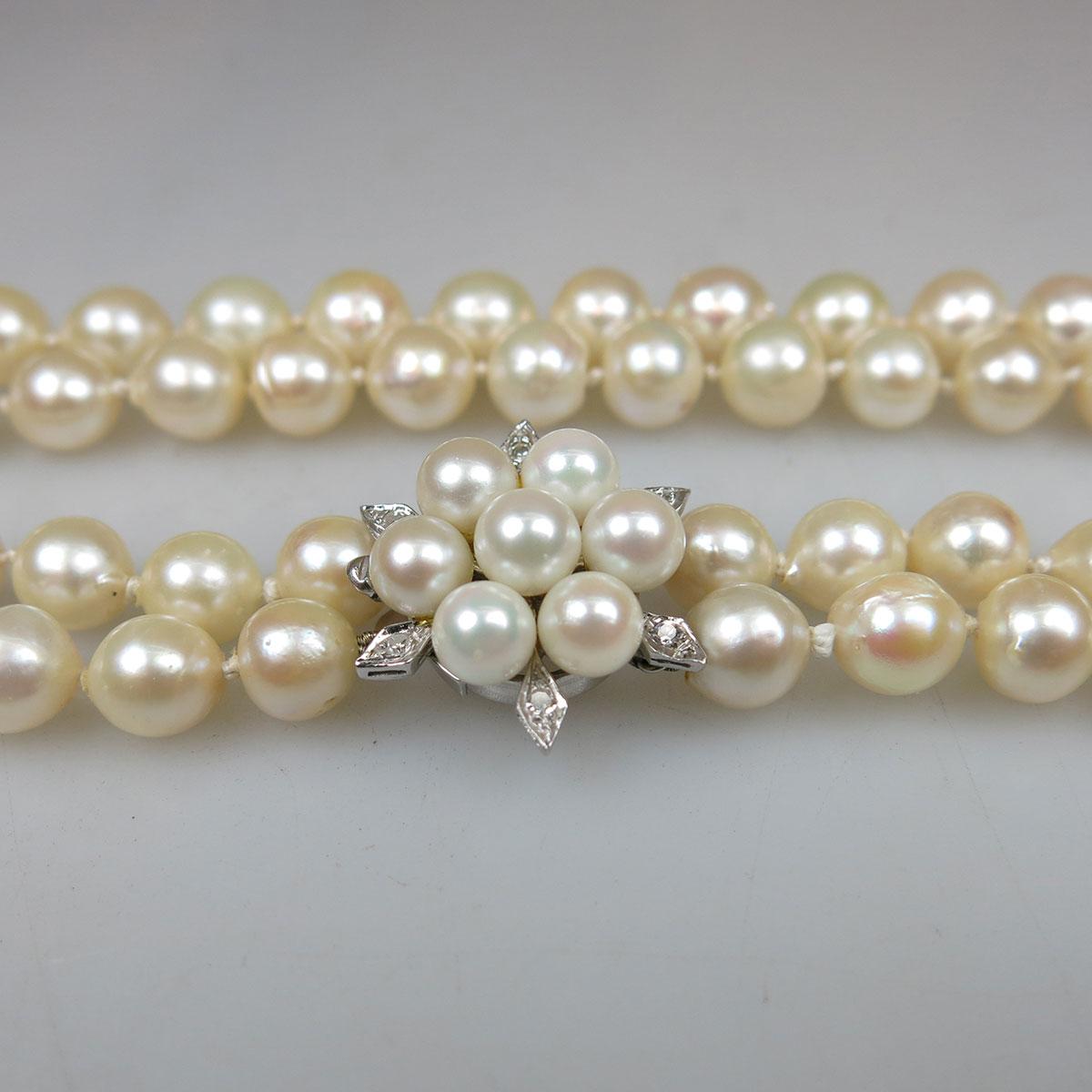 Double Strand Cultured Baroque Pearl Necklace