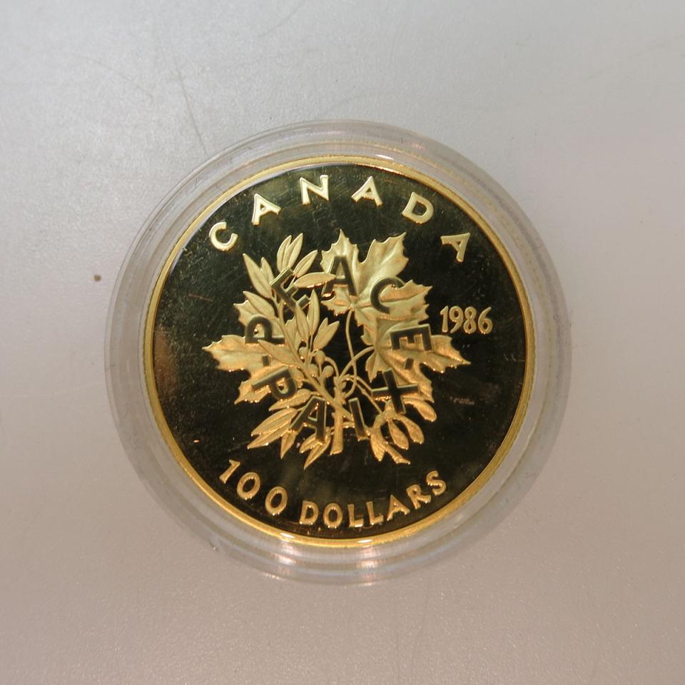 Canadian 1986 $100 Gold Coin