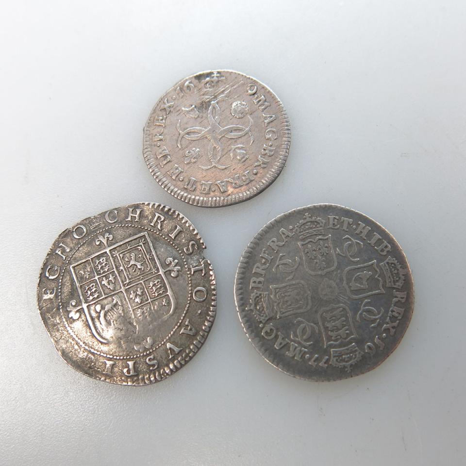 Three Charles II Coins