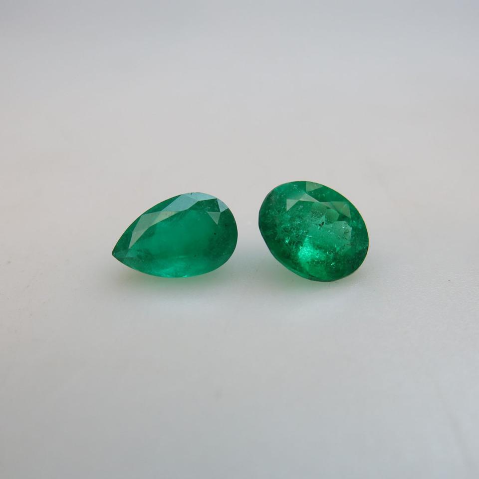 Two Unmounted Emeralds