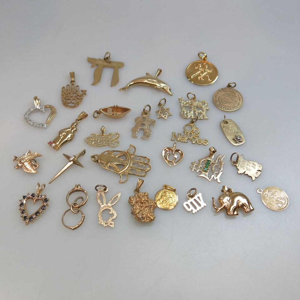 28 Various Gold Charms