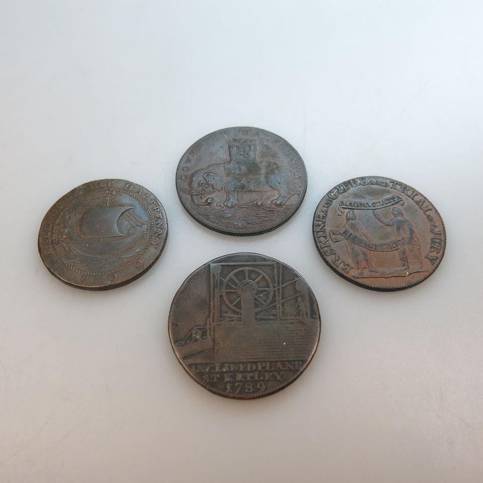 Four 18th Century Conder Tokens
