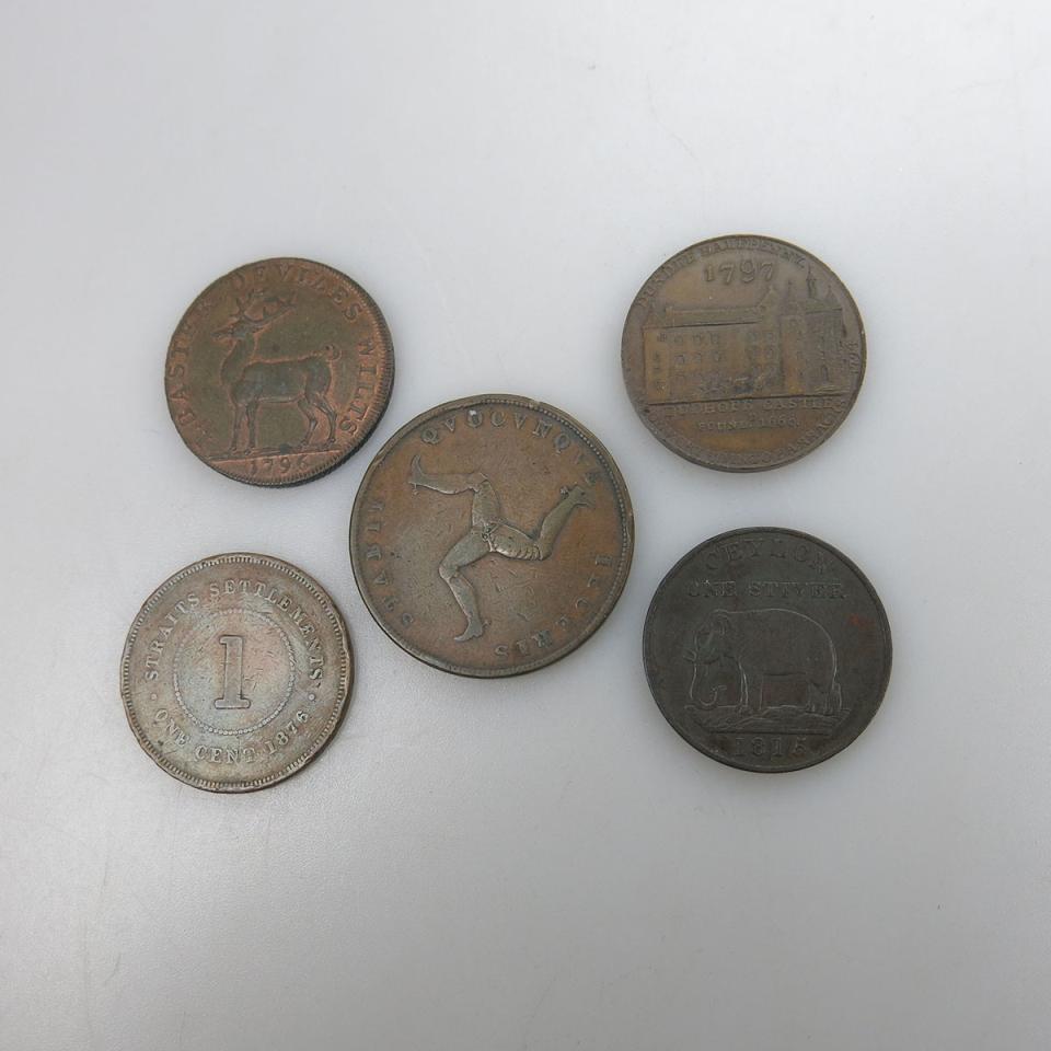 Five 18th & 19th Century Copper Coins