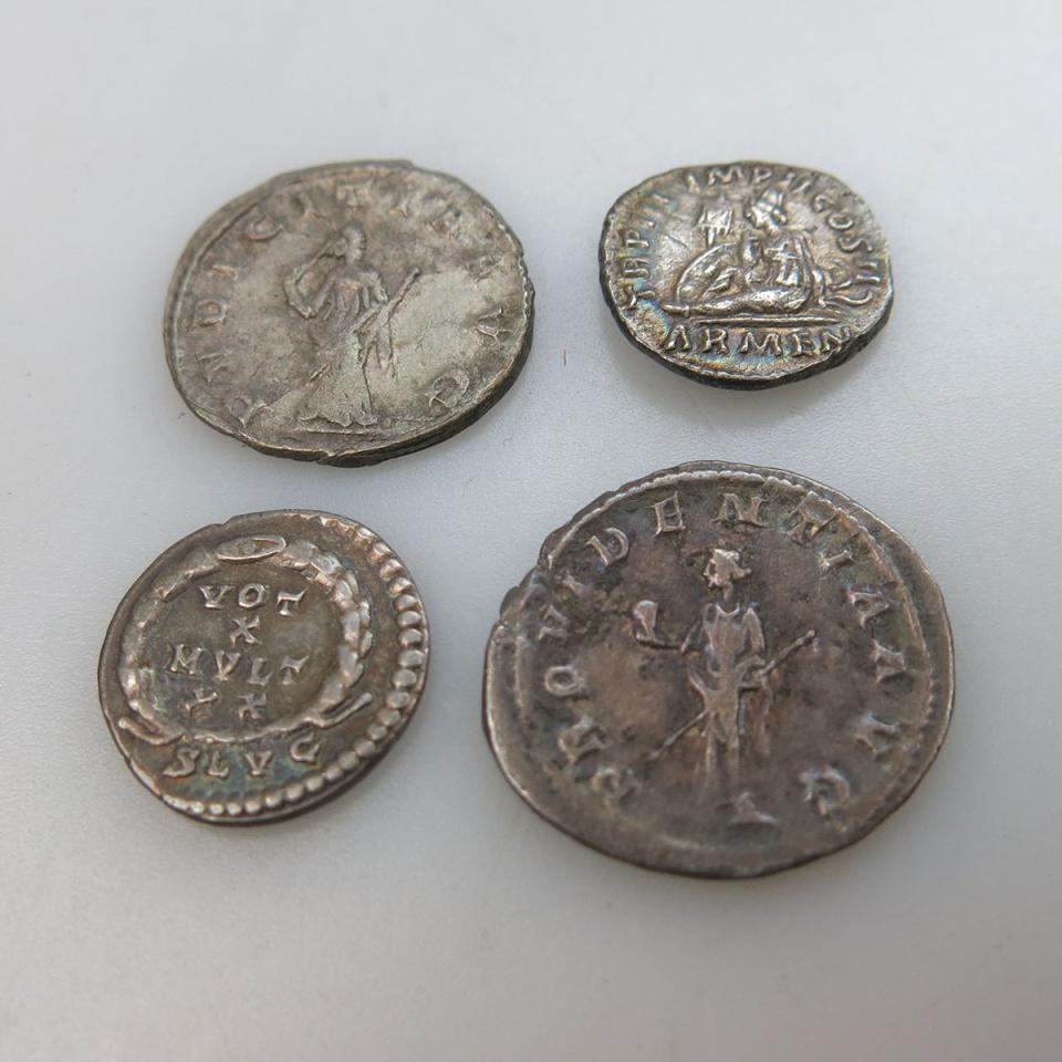 Four Various Roman Coins